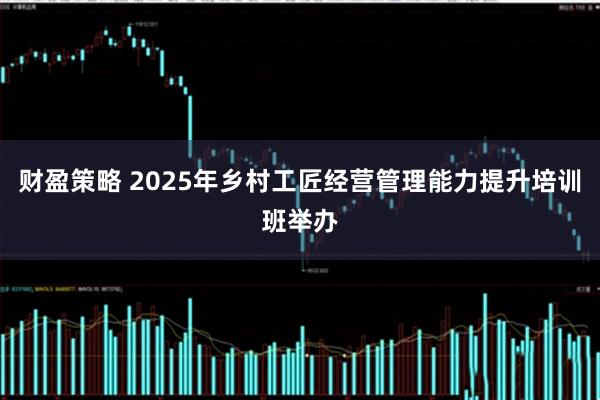 财盈策略 2025年乡村工匠经营管理能力提升培训班举办
